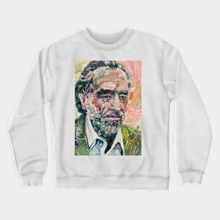 CHARLES BUKOWSKI oil portrait Crewneck Sweatshirt